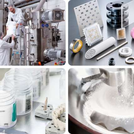 amixon-Mischer für Feinkeramik und Hochleistungskeramik: Keramikpulver, Additive und Sinterhilfsmittel werden kontaminationsarm homogenisiert und deagglomeriert. Verschleißgeschützte Produktflächen reduzieren Metallabrieb und sichern die Pulverreinheit.