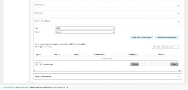 Im CmLaas-Portal ist das Reporting integriert. 