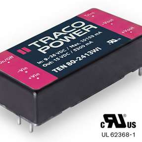 Die TEN 80WI-Serie liefert 80 Watt Leistung im kompakten, vollständig isolierten 2-Zoll-Metallgehäuse und erreicht einen Wirkungsgrad von bis zu 92 Prozent.