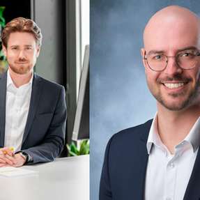 Julius Kirchner, Geschäftsführender Gesellschafter der Fränische Group, und David Flügel, Product Development Manager Materials bei Fränkische Industrial Pipes.