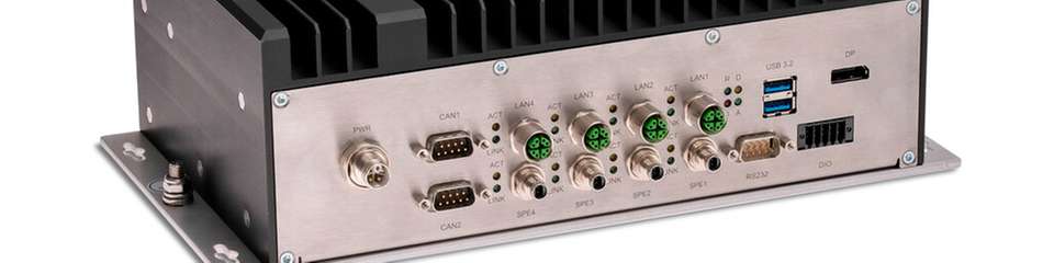 Der Railway-Computer RML-R10 bindet Kameras und Sensoren über vier dedizierte Single-Pair-Ethernet-Schnittstellen direkt in Schienenfahrzeuge ein.
