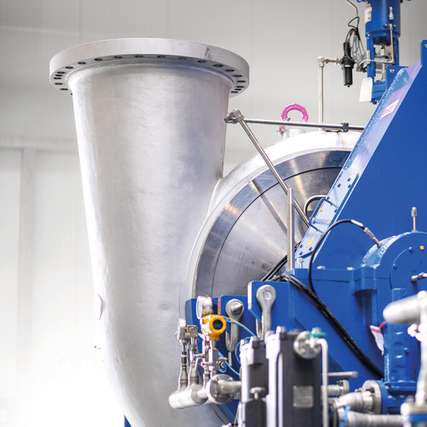 Die Turbokompressoren mit integriertem Getriebe sind eine passende Lösung für Prozessgasanwendungen mit großen Volumenströmen und hohen Drücken.