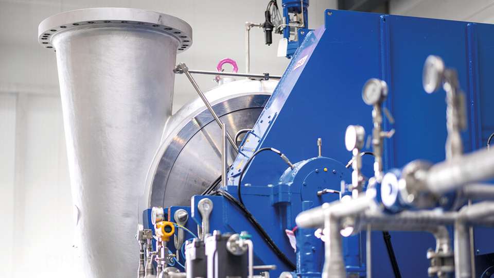 Die Turbokompressoren mit integriertem Getriebe sind eine passende Lösung für Prozessgasanwendungen mit großen Volumenströmen und hohen Drücken.