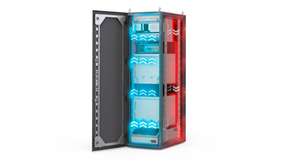 4U LHX, integriert in einen T&M-Schrank.