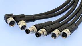 Gerade und gewinkelte M8-Steckverbinder ermöglichen flexible Kabelkonfektionen für die Verbindung von Peripherie und Geräteelektronik.