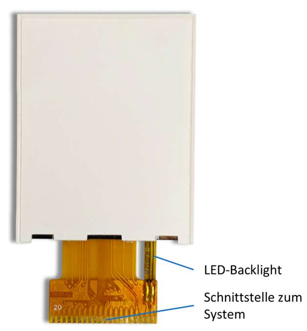 TFT-Modul von hinten.