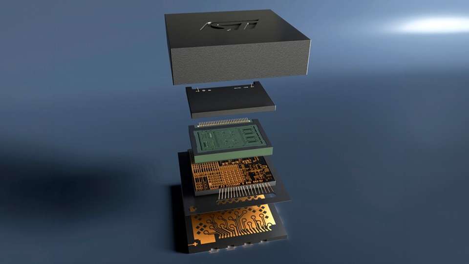 Der IIS3DWB10IS erfasst Vibrationen bis 200 g und ab 10 kHz. Die integrierte ISPU 2.0 ermöglicht Signalverarbeitung und KI-Inferenz direkt am Sensor.