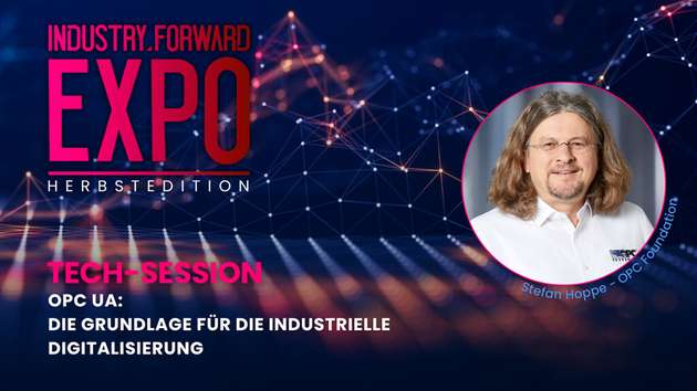 Auf der INDUSTRY.forward EXPO zeigt Stefan Hoppe, Präsident der OPC Foundation in seiner Keynote internationale Erfolgsgeschichten, Trends und konkrete Implementierungen. Und geht auf die Frage ein: Wie treibt OPC UA damit industrielle Digitalisierung voran?