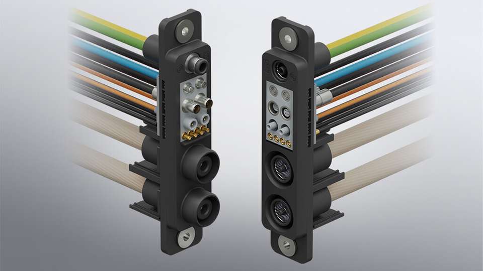 Odu-Mac Power Connector, verfügbar mit zwei oder drei Power-Kontakten.