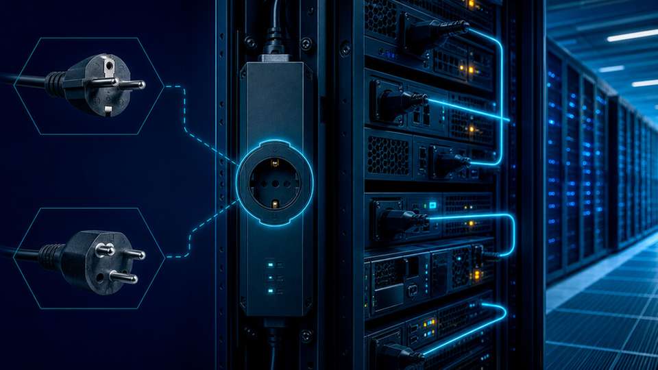 Eine gemeinsame Gerätesteckdose für IEC Type F und Type J kann die Variantenvielfalt in Stromverteilungssystemen reduzieren.