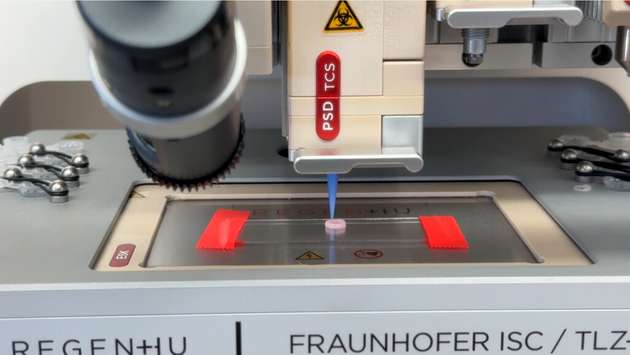 3D-Druck freistehender Ringstrukturen.
