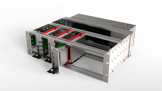 Das Easy Swap LFT von nVent Schroff integriert bis zu drei Kühlplatten in ein 3-HE-Eurokartensystem und ermöglicht so eine leistungsfähige Flüssigkeitskühlung für kompakte Elektronik.
