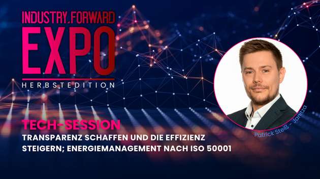 Auf der INDUSTRY.forward EXPO spricht Patrick Steiß, Energiemanager bei Janitza electronics, über die Unterstützung von Messgeräten und Netzvisualisierungssoftware GridVis von Janitza bei der Analyse von Energieverbräuchen.