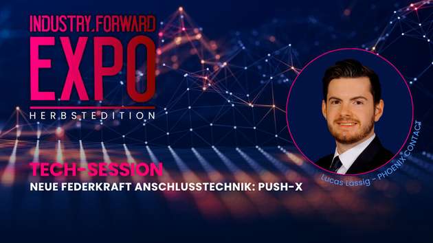 Lucas Lässig, Produktmanager PCB Connectors Phoenix Contact Deutschland, ist Speaker auf der INDUSTRY.forward EXPO.