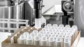 TOG Cobots von Schubert sorgen bei Annemarie Börlind für eine schnelle Zuführung verschiedener Verpackungskomponenten.
