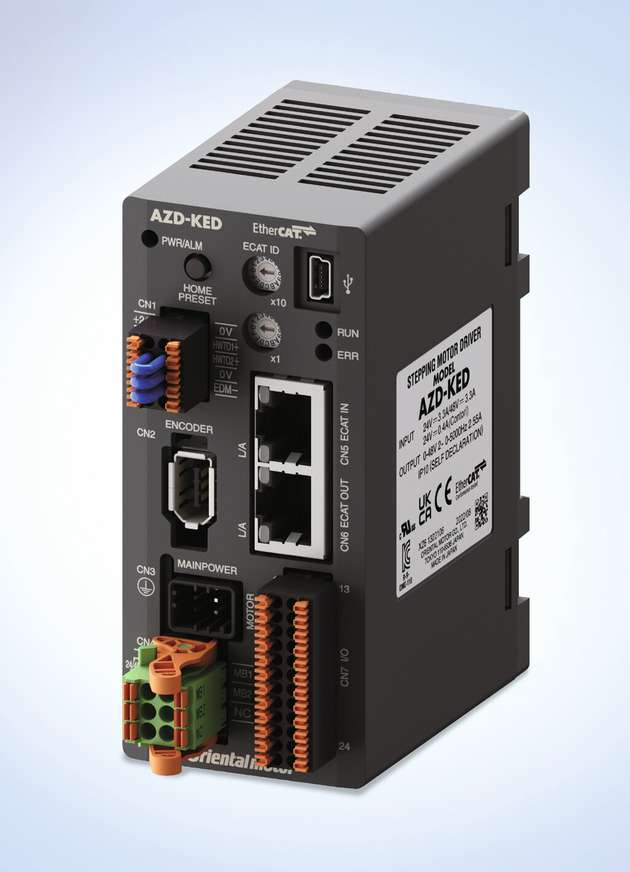 Die Treiber für die Motoren der AZ-Serie sind auch in einer Ausführung mit EtherCAT-Feldbus erhältlich.