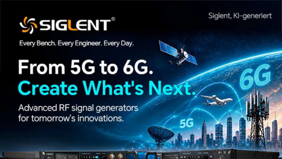 Siglent erweitert sein Portfolio um den Mikrowellen-Signalgenerator SSG6089A bis 67 GHz und die phasenkohärente SSG6M80A-Serie für Beamforming-, Phased-Array- und MIMO-Anwendungen.