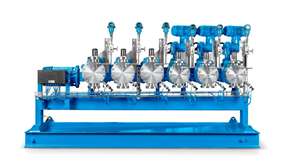 Die Lewa-Triplex-Prozess-Membranpumpe ist eine kompakte Hochdruckpumpe, ideal für die Installation in engen Räumlichkeiten.