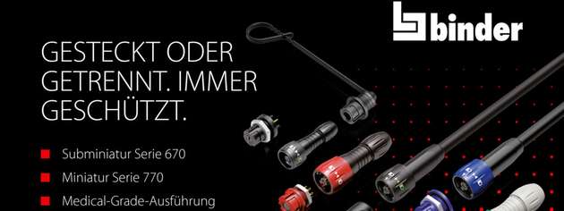 Die Serie 770 erreicht IP67 im gesteckten und ungesteckten Zustand, die Serie 670 IP67 im gesteckten und IP54 im ungesteckten Zustand. 