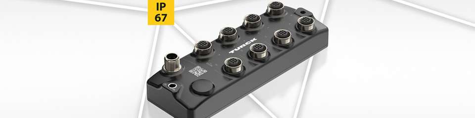 Der IO-Link-Hub der Efficiency Line mit acht universellen analogen Kanälen für die Feldmontage.