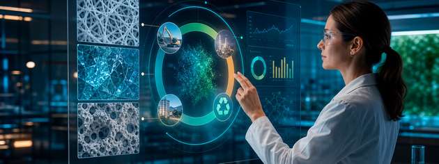 Künstliche Intelligenz soll bei der Entwicklung neuer Materialien künftig neben technischen Eigenschaften auch Umweltwirkungen und den gesamten Lebenszyklus berücksichtigen.