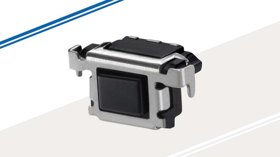 SMT-Mikrominiatur-Taster mit seitlichem Betätiger für kompakte Elektronik.