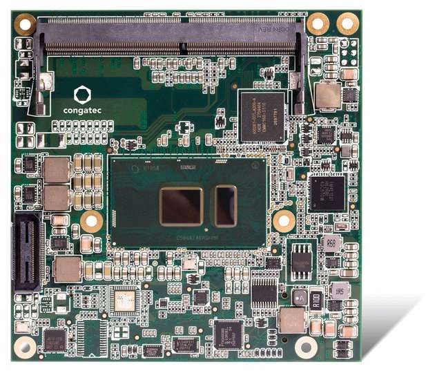 Das COM-Express-Computermodul 
Conga-TC170 ist mit lüfterlos betreib-
baren ULV-SoCs der sechsten Intel-Core-
i7/i5/i3-Prozessorgeneration bestückt, die eine konfigurierbare TDP von 7,5 bis 15 W haben.