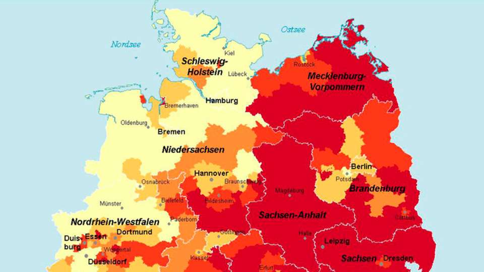 Leerstand: Die meisten unbewohnten Wohnungen befinden sich im Osten.