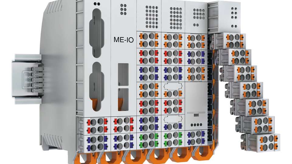 ME-IO: A compact housing system with a modular front connection and push-in technology that offers a wide range of connection options.