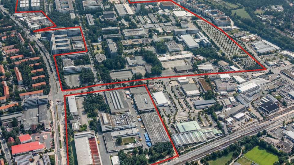 Konzepte gefragt: Bis 2030 soll auf dem Siemens-Areal im Erlanger Süden ein nachhaltig gestalteter Campus entstehen, der auch eine neue Verkehrsanbindung erfordert.