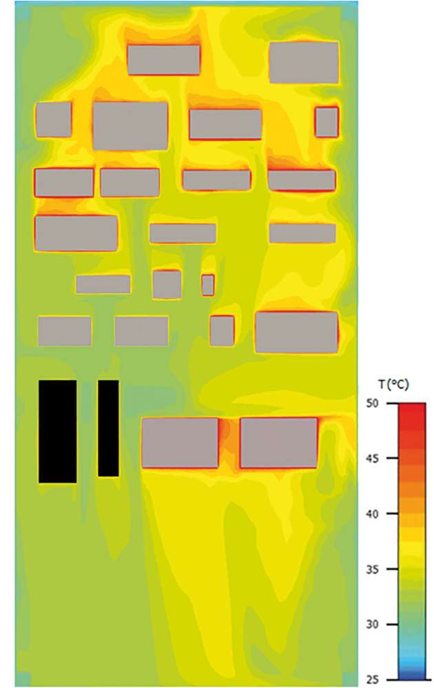 Thermografie-Aufnahme nach der passiven Kühlung