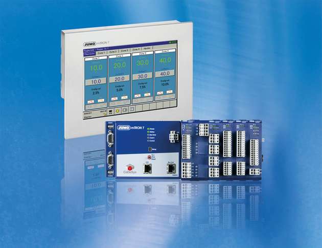 Das Automatisierungssystem mTron T von Jumo nutzt einen Ethernet-basierten Systembus sowie eine integrierte SPS. 