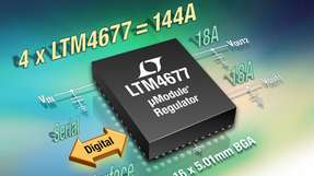 Mit dem LTM4677 lässt sich die Leistungsaufnahme und der Stromversorgungszustand eines Systems steuern und überwachen.