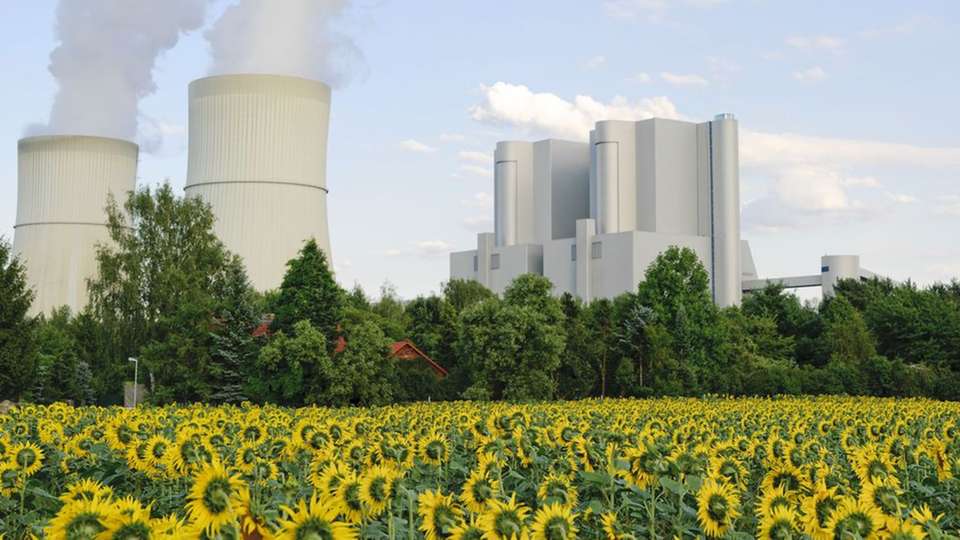 Kohlekraftwerk in grüner Umgebung: Der Einsatz von KWK-Technologie kann den CO2-Ausstoß erheblich reduzieren.