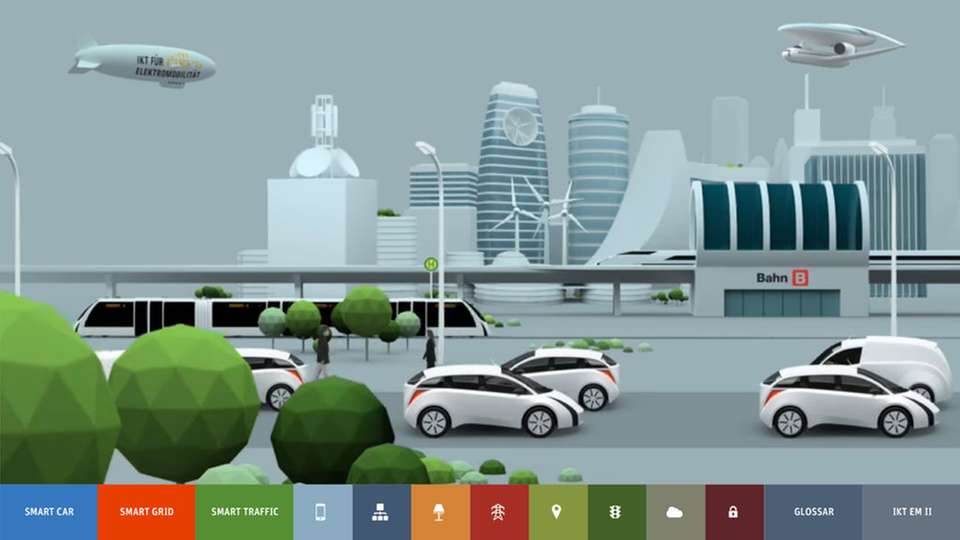 Mobilität der Zukunft: Die Vernetzung von Fahrzeugen, Infrastrukturen und Daten-Clouds soll Sicherheit, Nachhaltigkeit und Komfort im Verkehr deutlich verbessern.