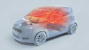 Heizen von E-Mobilen: Schematische Darstellung, wie der Hochvoltheizer in einem Elektrofahrzeug eingebunden werden kann.