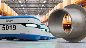 Da sie weder geschmiert noch gewartet werden müssen, erfüllen die iglidur Gleitlager ihre Aufgabe in den Logistikrobotern zuverlässig.