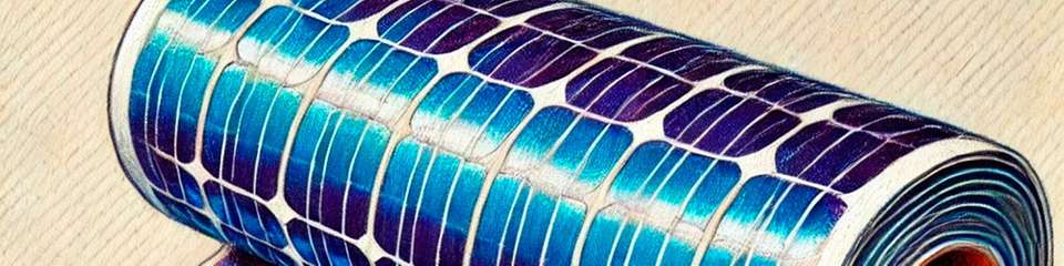  Die Schichten werden wie eine Zeitschriftenseite auf einer Rollendruckmaschine gedruckt.