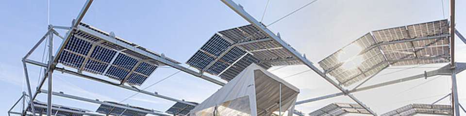 Unter den bis zu zehn Metern hohe Stelzenkonstruktion, können branchenübliche Traktoren ohne Probleme hindurchfahren.