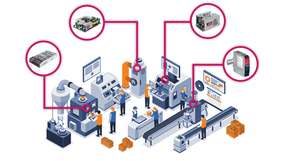 AC/DC-Netzteile und DIN-Schienen für die industrielle Automatisation.