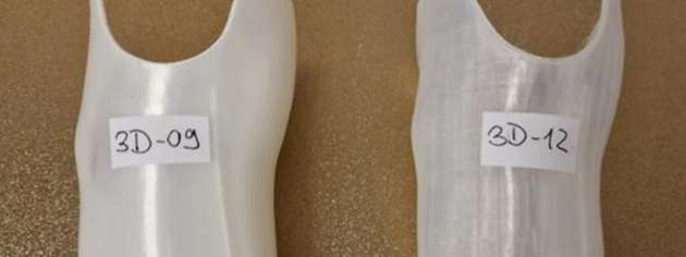 3D-gedruckte Testprothesen aus ausgewählten Biocompounds.