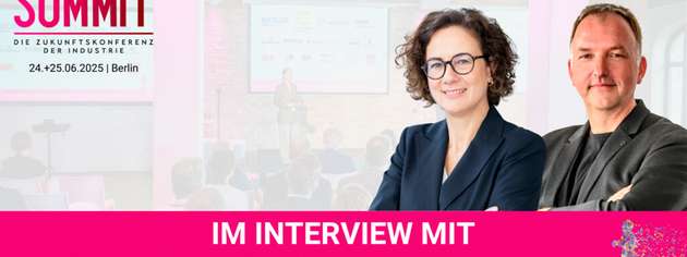 Cornelia Müller, Head of Corporate Communications bei Lenze. und Christoph Ranze, Geschäftsführer bei Encoway.