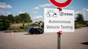 Edag CityBots haben die ersten Live-Tests auf dem Betriebsgelände von Edag in Fulda durchgeführt.