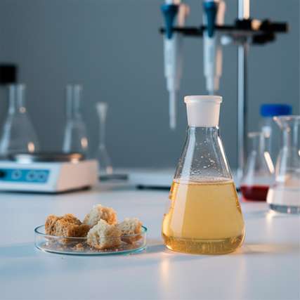 Mikroben erzeugen aus Zucker aus Abfallbrot Wasserstoff, der Hydrierungen unter milden Bedingungen antreiben kann – ohne extern zugeführten fossilen Wasserstoff.