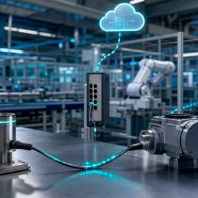 Single Pair Ethernet verbindet Sensoren und Feldgeräte durchgängig mit übergeordneten Netzwerken und der Cloud – bei reduziertem Verkabelungsaufwand.