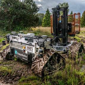 Modulares autonomes Transportsystem (MATS) im Einsatz.