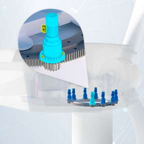 Die Nabtesco Corporation bietet mit dem CMFS eine neue Technologie zur Überwachung des Azimut-Systems von Windkraftanlagen. 