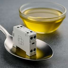 Das neue Koppelrelais mit biobasiertem Kunststoffgehäuse besteht zu 70 Prozent aus Material, das aus gebrauchten Speiseölen gewonnen wird. Entwickelt in Zusammenarbeit von Siemens Smart Infrastructure und Envalior.