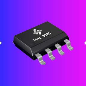 Der Fast‑Hall‑Sensor HAL 3025 misst den 360°‑Drehwinkel auch bei hohen Drehzahlen und unterstützt dank Störfeldunterdrückung sowie integrierter Sicherheits- und Diagnosefunktionen kompakte, ASIL‑D‑nahe x‑by‑wire‑Motorarchitekturen.