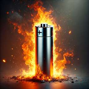 Kommt es aufgrund eines Akkubrands zu einer Explosion, können Teile bis zu 15 m weit weggeschleudert werden.